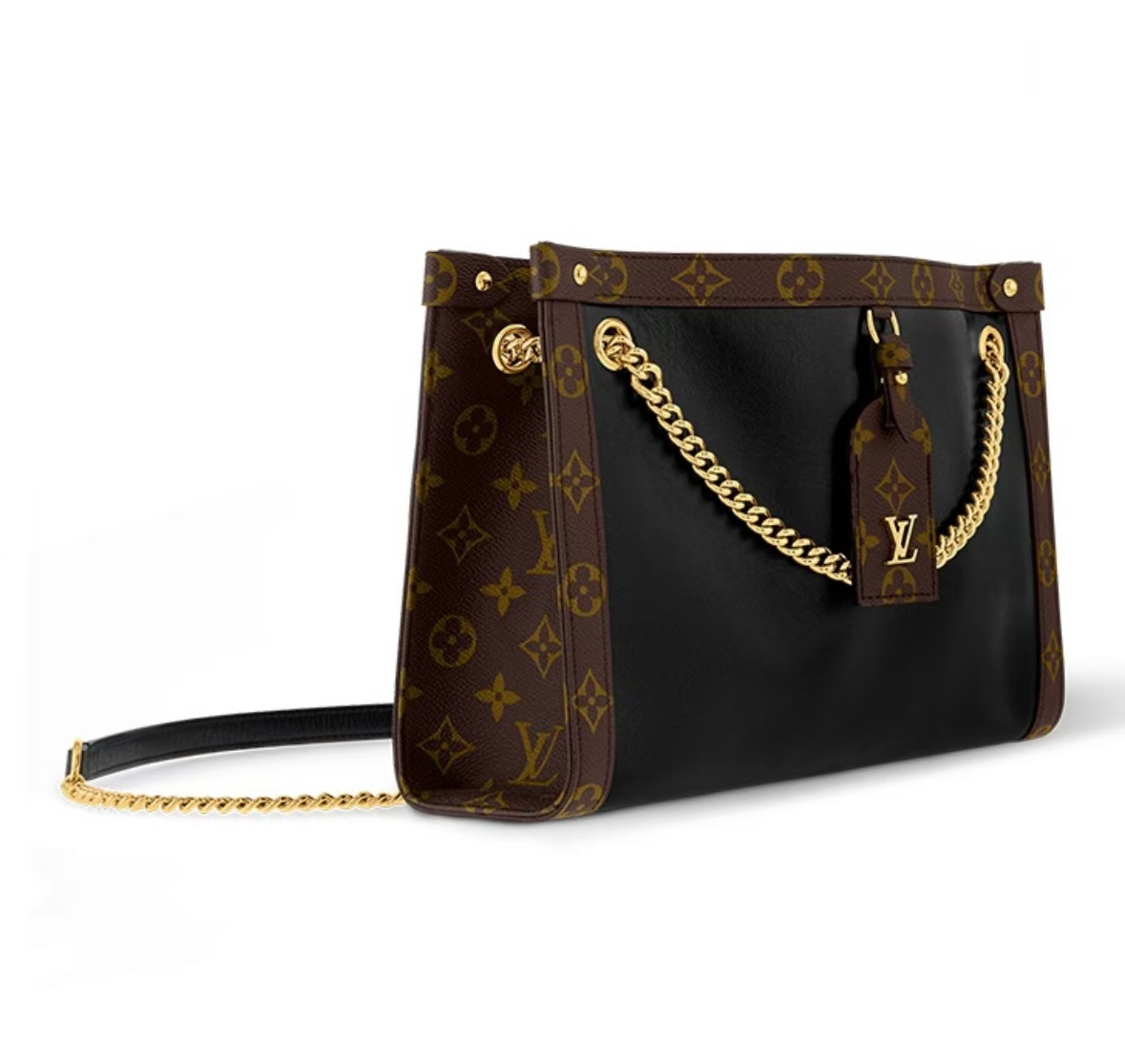 LOUIS VUITTON Nova MM - Monogram & Black Calf Leather