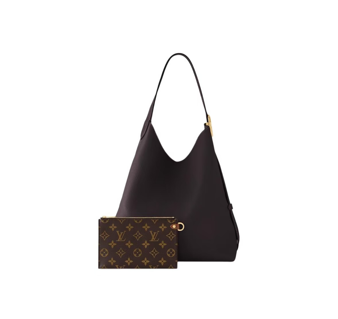 LOUIS VUITTON Low Key Hobo MM - Chocolate Smooth Calfskin