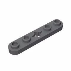 GOBRICKS GDS-900 Plate 1 x 5 with Smooth Ends, 4 Studs and Center Axle Hole - YWOBB