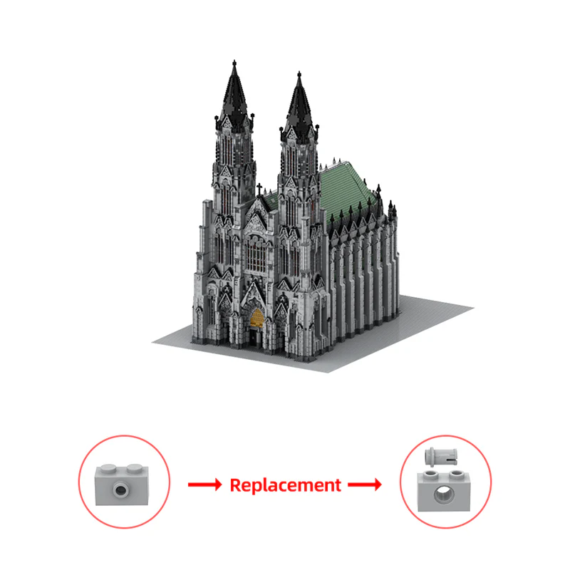 GOBRICKS MOC 142098 Cologne Cathedral - YWOBB