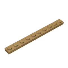 GOBRICKS GDS-507 Plate 1 x 10 - YWOBB