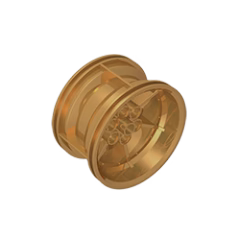 GOBRICKS GDS-1227 Wheel 56mm D. x 34mm Technic Racing Medium, 6 Pin Holes - YWOBB