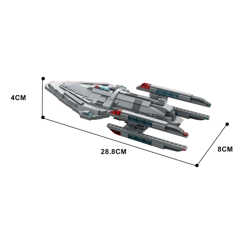 GOBRICKS MOC 124963 Star Trek. USS Prometheus - YWOBB