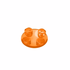 GOBRICKS GDS-608  Round 2 x 2 with Rounded Bottom - YWOBB