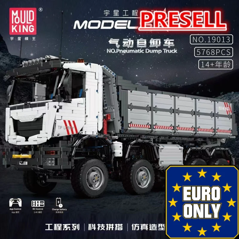 Mould King 19013 RC Pneumatic Dump Truck OVP EU Warehouse Version - YWOBB