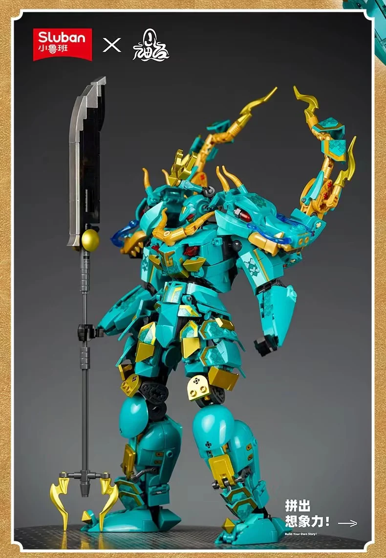 SLUBAN M38-B1235 Classic of Mountains and Seas Mecha Blue Dragon - YWOBB