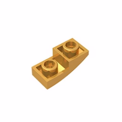 GOBRICKS GDS-795 Curved 2 x 1 Inverted - YWOBB