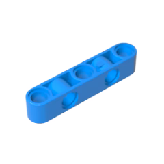 GOBRICKS GDS-1591 Liftarm Modified Perpendicular Holes Thick 1 x 5 - YWOBB