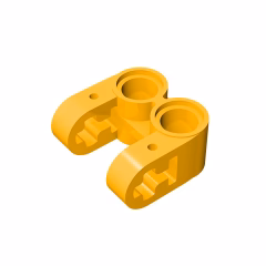 GOBRICKS GDS-992 Axle and Pin Connector Perpendicular Double Split - YWOBB