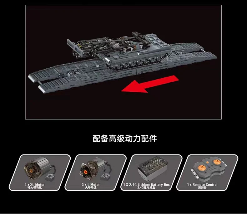 Mould King 20002 Ultimate Abrams with Bridge Layer AVLB OVP EU Warehouse Version - YWOBB