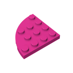 GOBRICKS GDS-569 Round Corner 4 x 4 - YWOBB