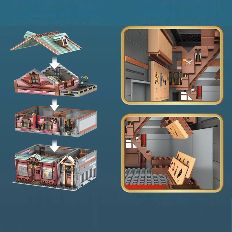 Mould King 16039 Quick Pitch Supplies with lights - YWOBB