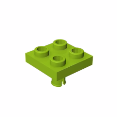 GOBRICKS GDS-902 Modified 2 x 2 with Pin on Bottom - YWOBB