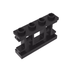 GOBRICKS GDS-M425 Fence 1 x 4 x 2 Ornamental Asian Lattice with Square and 4 Studs - YWOBB