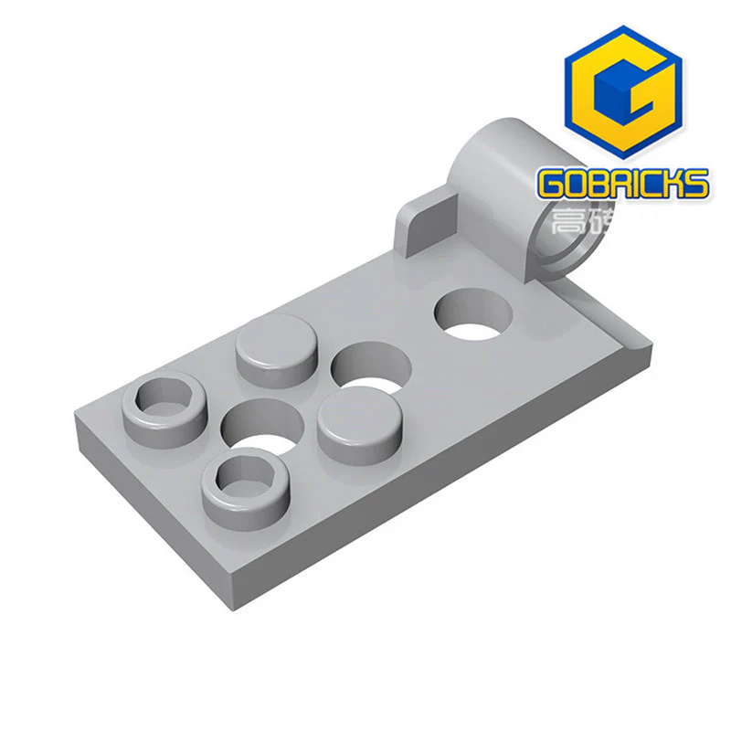GOBRICKS GDS-975 Hinge Plate 2 x 4 with Pin Hole and 3 Holes - Bottom - YWOBB