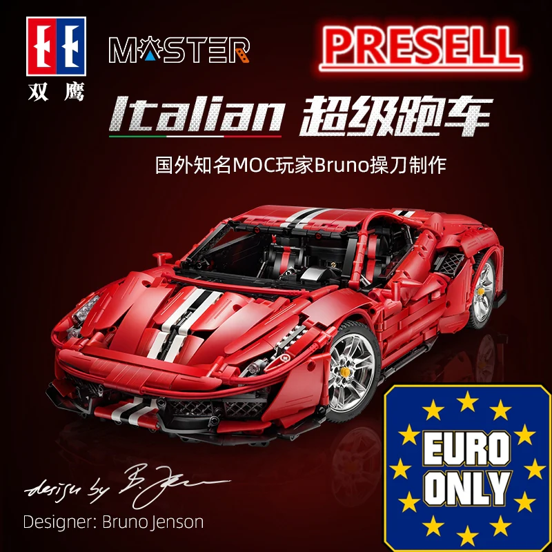 CADA C61042 1:8 RC Ferrari 488 Pista OVP EU Warehouse Version - YWOBB