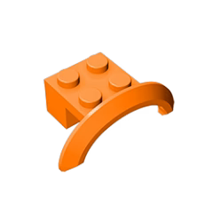 GOBRICKS GDS-1319 Mudguard 4 x 2 1/2 x 1 with Arch Round - YWOBB