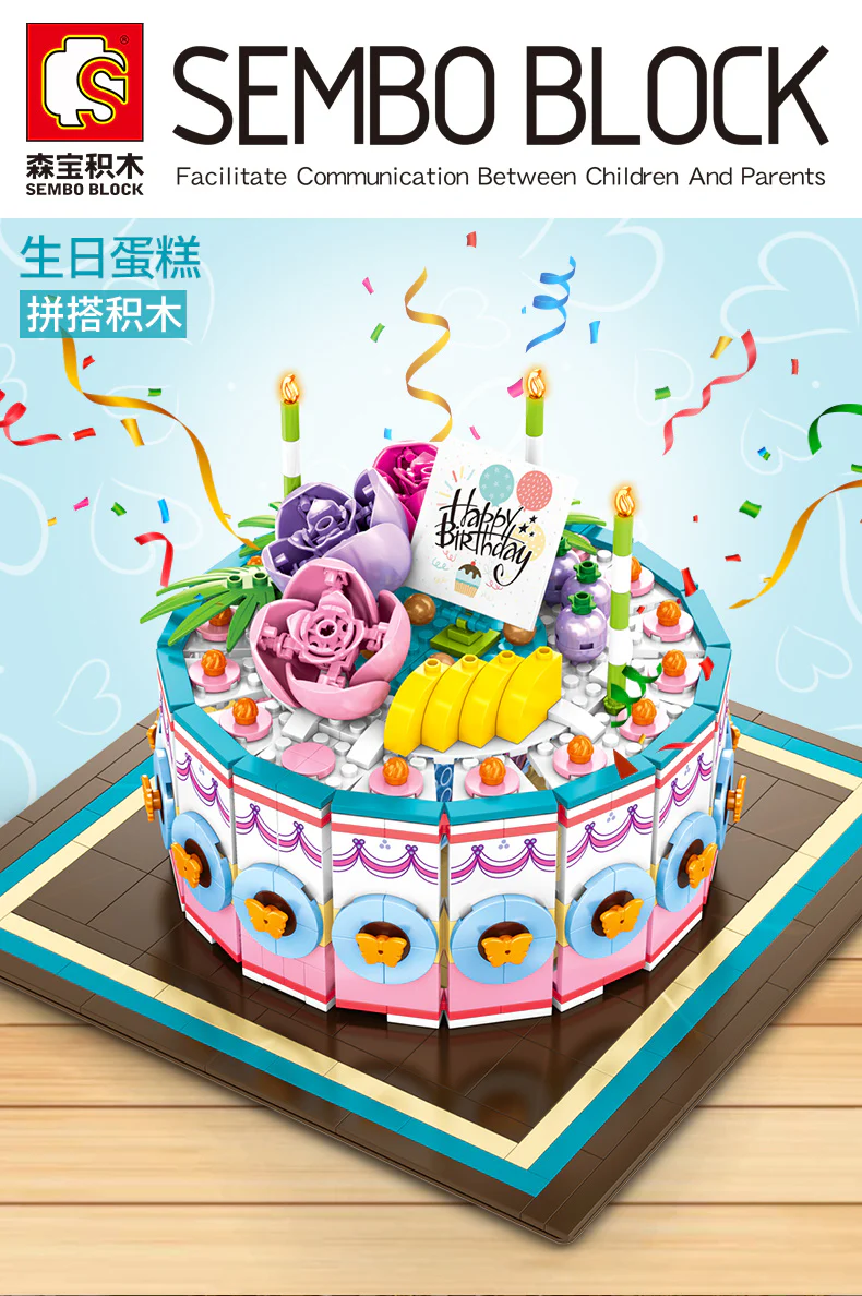SEMBO 601400 Birthday Cake - YWOBB