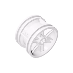 GOBRICKS GDS-1231 Wheel 30.4mm D. x 20mm with No Pin Holes and Reinforced Rim - YWOBB