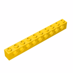 GOBRICKS GDS-628  Brick 1 x 10 with Holes - YWOBB