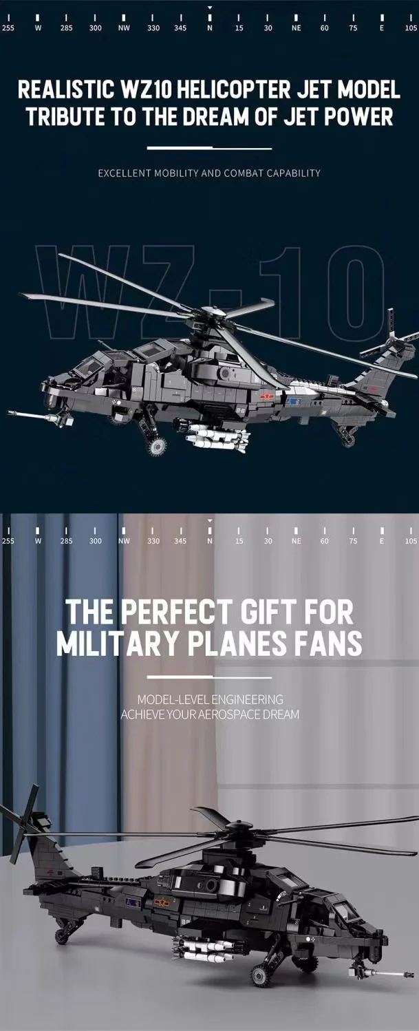 Reobrix 33033 CAICZ-10 Gunships Helicopter - YWOBB