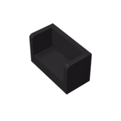 GOBRICKS GDS-1272 Panel 1 x 2 x 1 with Rounded Corners and 2 Sides - YWOBB