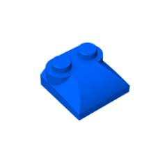 GOBRICKS GDS-800  Curved 2 x 2 x 2/3 with Two Studs and Curved Sides - YWOBB