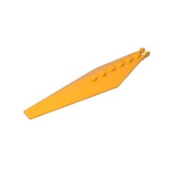 GOBRICKS GDS-M195 Hinge Plate 3 x 12 with Angled Side Extensions and Tapered Ends - YWOBB