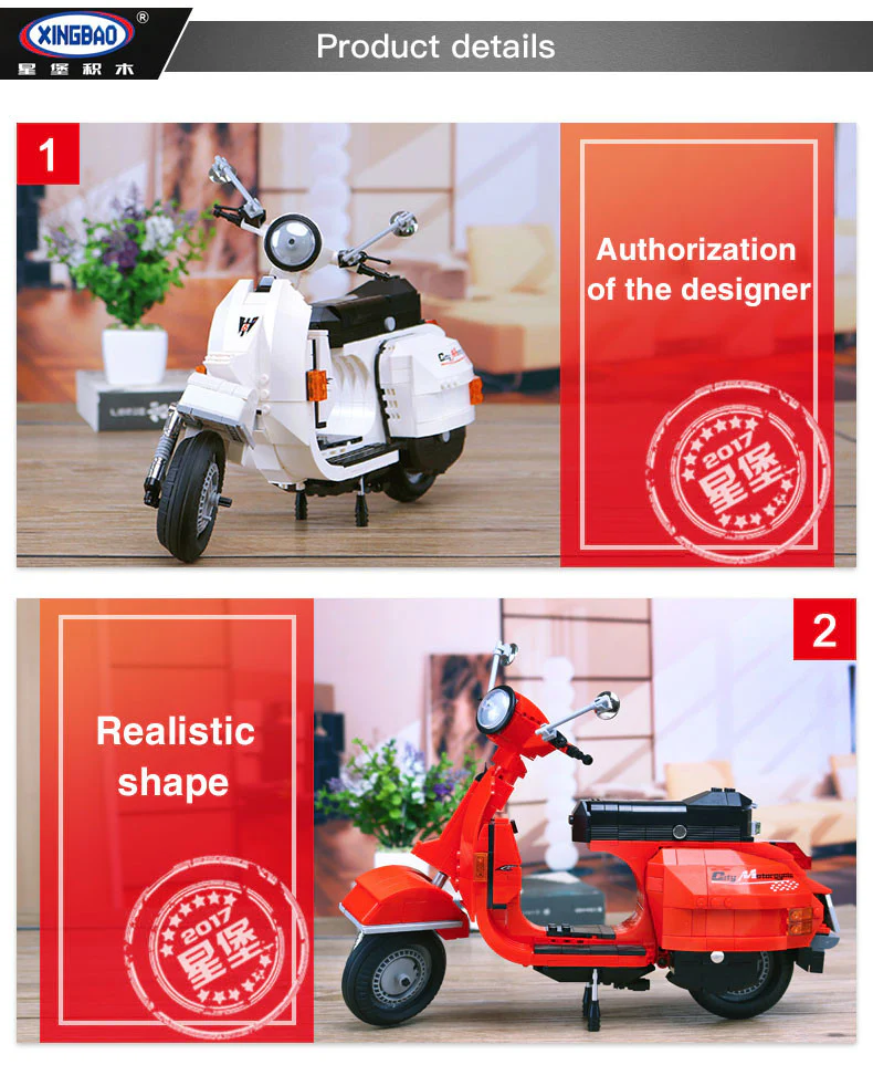 XINGBAO XB-03002 The Vespa P200 Moto - YWOBB