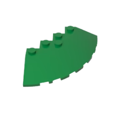 GOBRICKS GDS-90469 Brick Round Corner 6 x 6 with Slope 33 Edge Facet Cutout - YWOBB