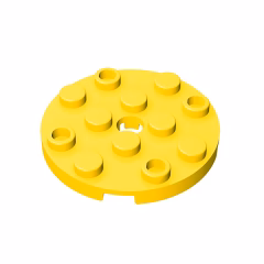 GOBRICKS GDS-841 Round 4 x 4 with Hole - YWOBB