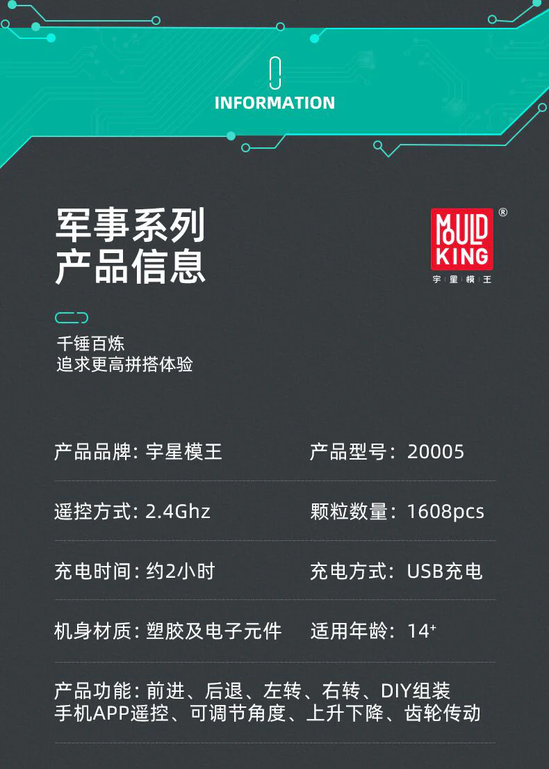 Mould King 20005  Walking Tank MK-HEXA - YWOBB