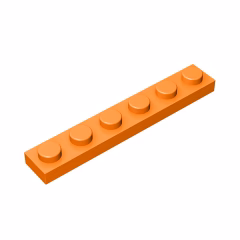 GOBRICKS GDS-505 Plate 1 x 6 - YWOBB