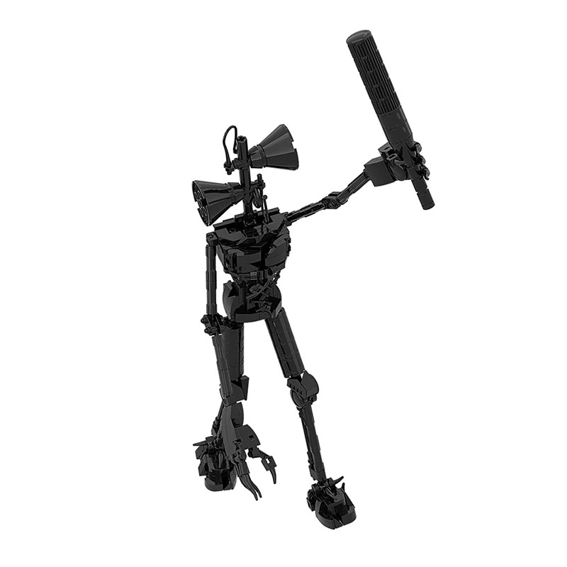 GOBRICKS MOC A0168Y02 Siren head-Black - YWOBB