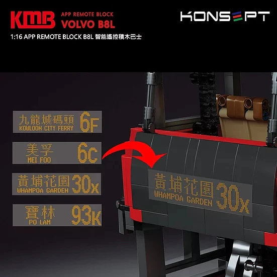 Mould King KB800  VOLVO B8L BUS - YWOBB