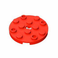 GOBRICKS GDS-841 Round 4 x 4 with Hole - YWOBB