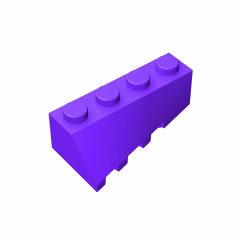 GOBRICKS GDS-1167 Wedge 4 x 2 Sloped Right - YWOBB