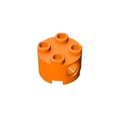 GOBRICKS GDS-1054 Round 2 x 2 with Pin Holes - YWOBB