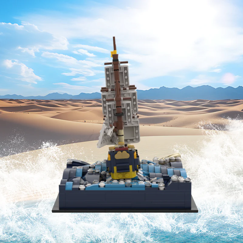 GOBRICKS MOC 184284 The Unicorn breaches through the dunes - YWOBB