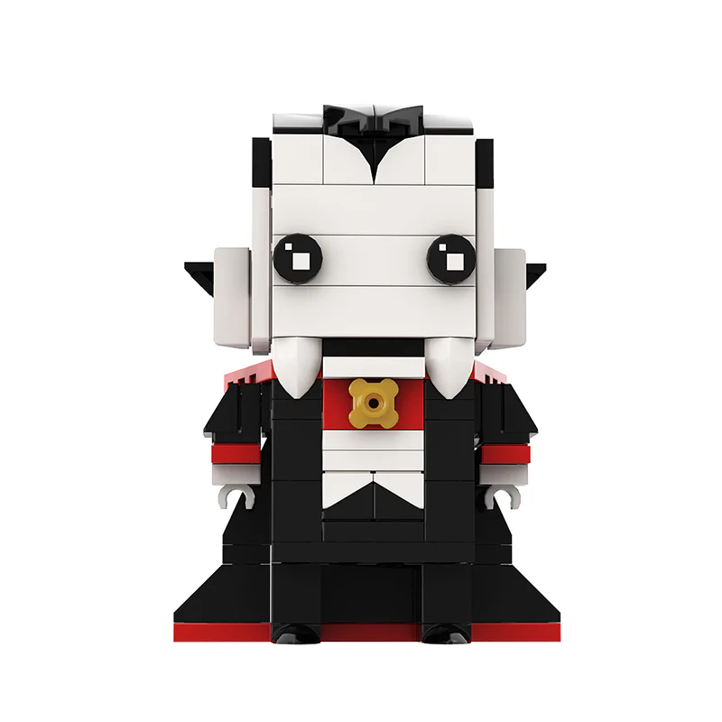 GOBRICKS MOC A0606Y04 Halloween Brickhead - Vampire - YWOBB