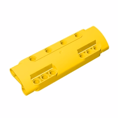 GOBRICKS GDS-1012 Panel Curved 11 x 3 with 10 Pin Holes through Panel Surface - YWOBB