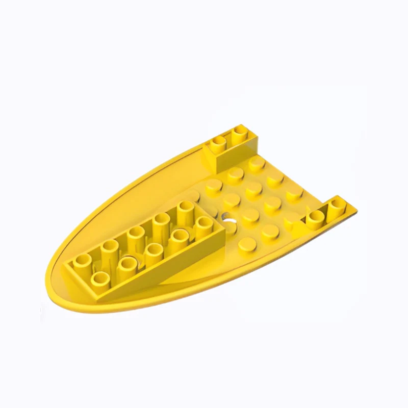 GOBRICKS GDS-1587 Aircraft Fuselage Forward Bottom Curved 6 x 10 with 3 Holes - YWOBB
