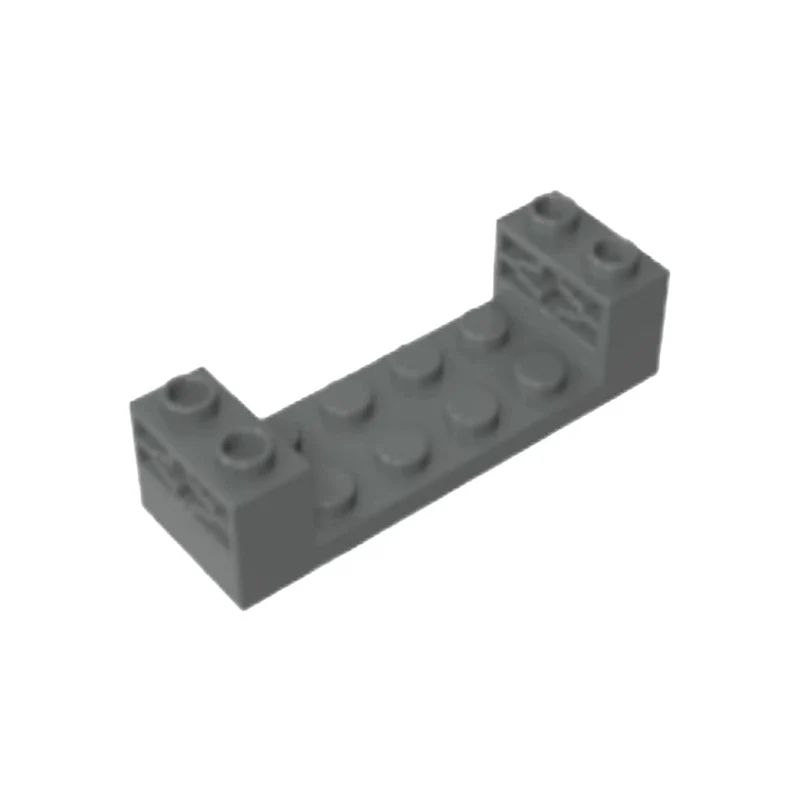 GOBRICKS GDS-90230 Brick 2 x 6 x 1 1/3 with Axle Holes and Bottom Pins - YWOBB