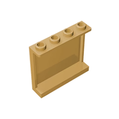 GOBRICKS GDS-751 Panel 1 x 4 x 3 with Side Supports - Hollow Studs - YWOBB