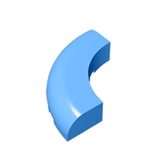 GOBRICKS GDS-1275 Round Corner 5 x 5 x 1 without Studs - YWOBB