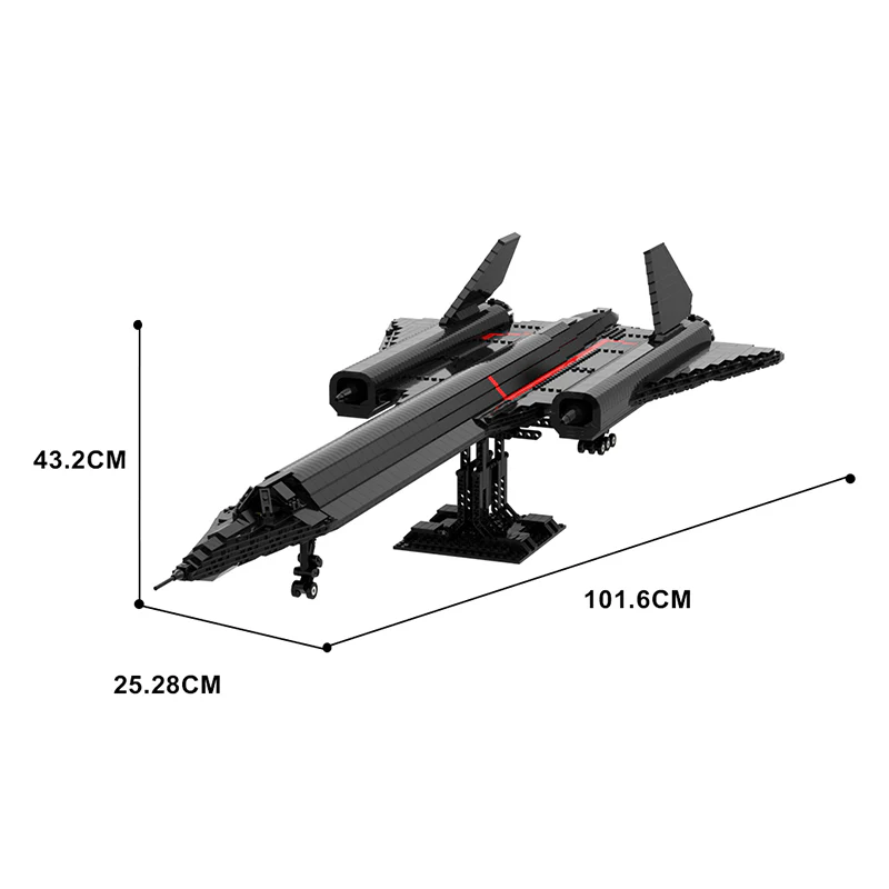 GOBRICKS MOC 20612 SR-71 Blackbird - YWOBB
