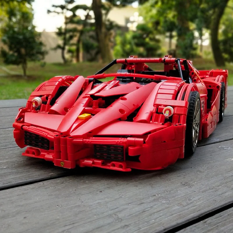 Mould King 13085 RC 1:8 FXX Sport Racing Car with LED light kits - YWOBB
