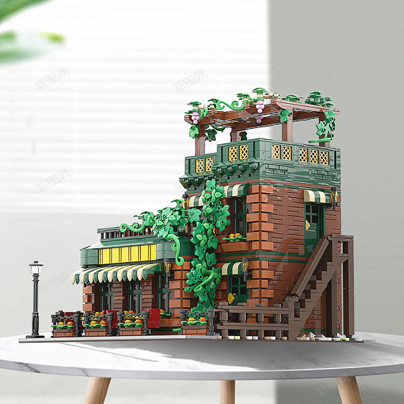 GOBRICKS MOC A0493 coffee house - YWOBB