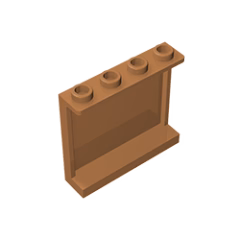 GOBRICKS GDS-751 Panel 1 x 4 x 3 with Side Supports - Hollow Studs - YWOBB