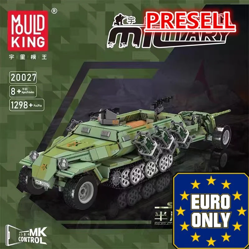 Mould King 20027 Half-track armored vehicle anti-tank gun OVP EU Warehouse Version - YWOBB